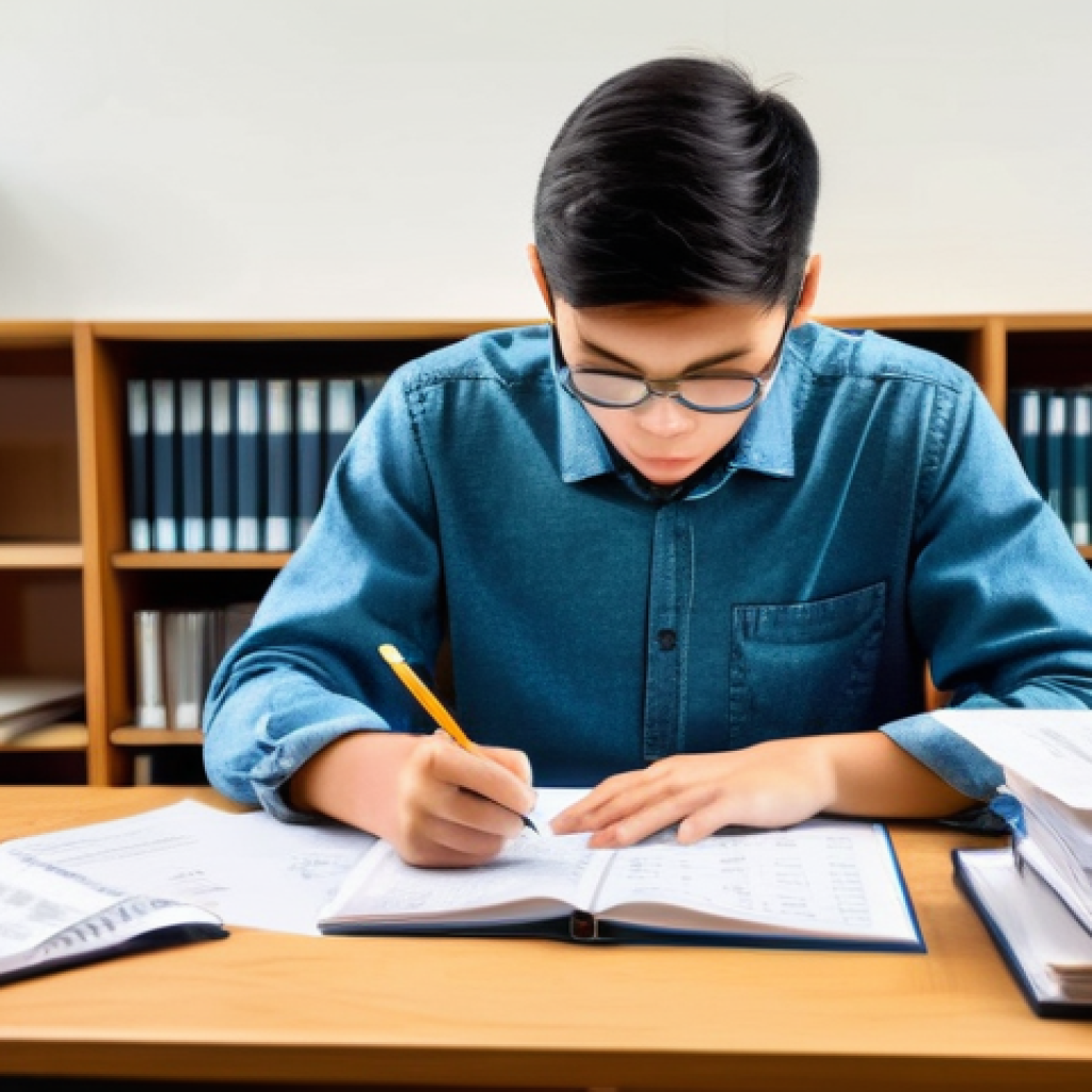 건축전기설비기사 실기 시험 복습 체크리스트 - **A focused young adult student, late teens to early twenties, is diligently studying at a well-orga...